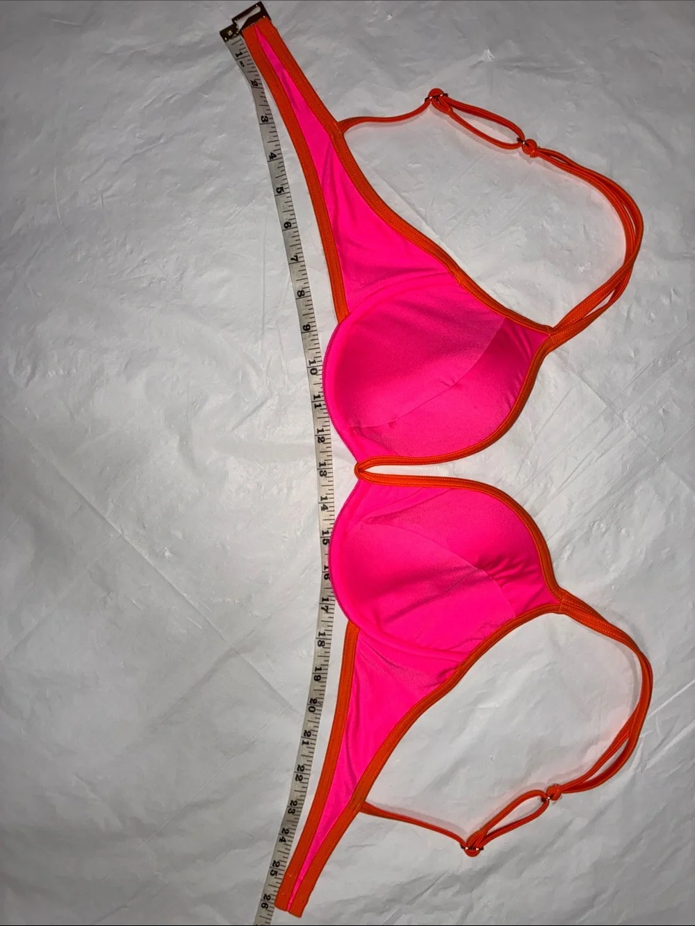 kate spade Neon Pink Bikini top with Orange Trim